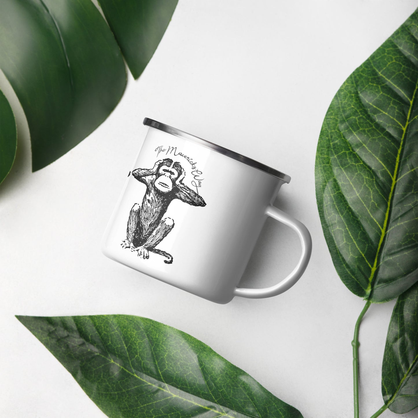 WISE MONKEYS Enamel Mug
